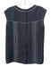 Prada Size 38 Black & Cream Silk Contrast Stitching Button Up Sleeveless Top Black & Cream / 38