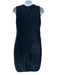 Chanel Size 34 Black Cotton Floral Design Stich Detail Sleeveless Pockets Dress Black / 34