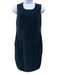 Chanel Size 34 Black Cotton Floral Design Stich Detail Sleeveless Pockets Dress Black / 34