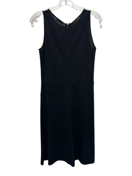 Jil Sander Navy Size 34 Black Cotton Sleeveless Back Zip Dress Black / 34