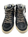 Golden Goose Shoe Size 39 Black & Multi Leather Suede lace up High Top Sneakers Black & Multi / 39