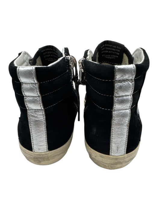 Golden Goose Shoe Size 39 Black & Multi Leather Suede lace up High Top Sneakers Black & Multi / 39