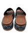 Gucci Shoe Size 39 Navy & Brown Canvas & Leather open toe Platform Sandals Navy & Brown / 39