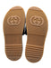 Gucci Shoe Size 39 Navy & Brown Canvas & Leather open toe Platform Sandals Navy & Brown / 39