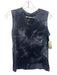 Raquel Allegra Size 0 Dark Blue Cotton Sleeveless Tie Dye Tank Top Dark Blue / 0