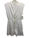Karina Grimaldi Size S White Cotton Sleeveless Gold Button Detail Pleated Dress White / S