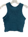 Nomia Size XS Teal Blue Polyester Sleeveless Texture Knit Cropped Top Teal Blue / XS