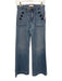ASKK NY Size 25 Light Wash Cotton Denim Mid Rise Sailor Buttons Whiskering Jeans Light Wash / 25