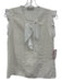 Emilio Pucci Size Est Small White Cotton Ruffle Cap Sleeve Cut Out Tie Neck Top White / Est Small