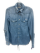 Mother Size S Light Wash Cotton Distressed Button Close Front Pockets Jacket Light Wash / S