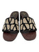 Valentino Garavani Shoe Size 39 Beige & Black textile upper Logo Band Sandals Beige & Black / 39