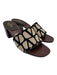 Valentino Garavani Shoe Size 39 Beige & Black textile upper Logo Band Sandals Beige & Black / 39
