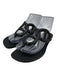 Hermes Shoe Size 39 Black TPU Rubber Thong Chain Motif Flat Flip Flop Sandals Black / 39