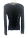 Veronica Beard Jeans Size XS Black Pima Cotton Blend Ribbed Knit Long Sleeve Top Black / XS