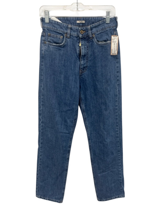 Miu Miu Size 27 Medium Wash Cotton High Rise Straight Leg Jeans Medium Wash / 27