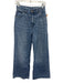 Chloe Size 26 Medium Wash Cotton Blend High Rise Cropped Button Fly Jeans Medium Wash / 26