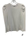 Veronica Beard Size XS White Pima Cotton Blend Ribbed Knit Puff Shoulder Top White / XS