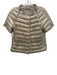 Herno Size 38 Beige Polyamide Quilted Short Sleeve Button Up Cowl Neck Jacket Beige / 38
