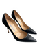Manolo Blahnik Shoe Size 39 Black Leather Pointed Toe Stilletto Pump Shoes Black / 39