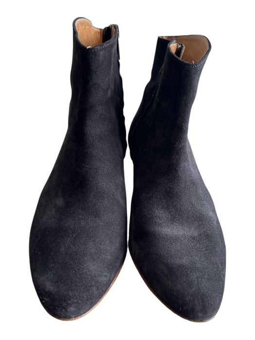 Isabel Marant Shoe Size 39 Black Suede Side Zip Cuban Heel Above ankle Booties Black / 39