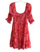 Cinq a Sept Size 8 Orange & Pink Polyester Lined Off Shoulder Back Zip Dress Orange & Pink / 8