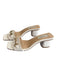Steven New York Shoe Size 6.5 White Leather Gold Horsebit Square Toe Shoes White / 6.5