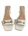 Steven New York Shoe Size 6.5 White Leather Gold Horsebit Square Toe Shoes White / 6.5