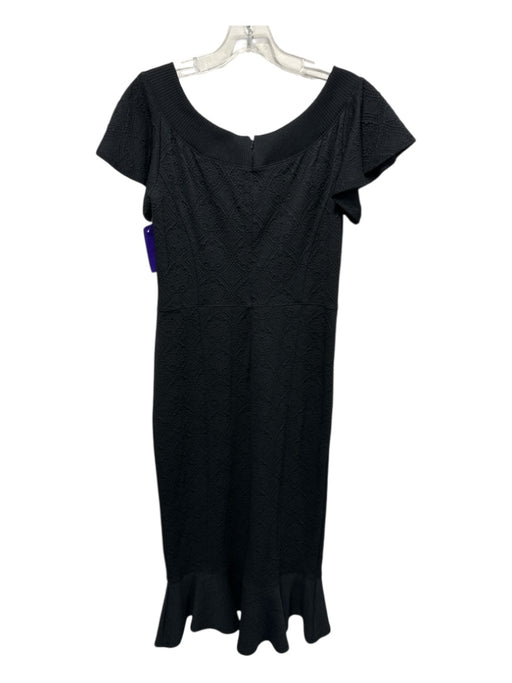 Opening Ceremony Size L Black Polyamide Blend Flounce Hem embossed Dress Black / L