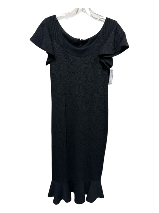 Opening Ceremony Size L Black Polyamide Blend Flounce Hem embossed Dress Black / L