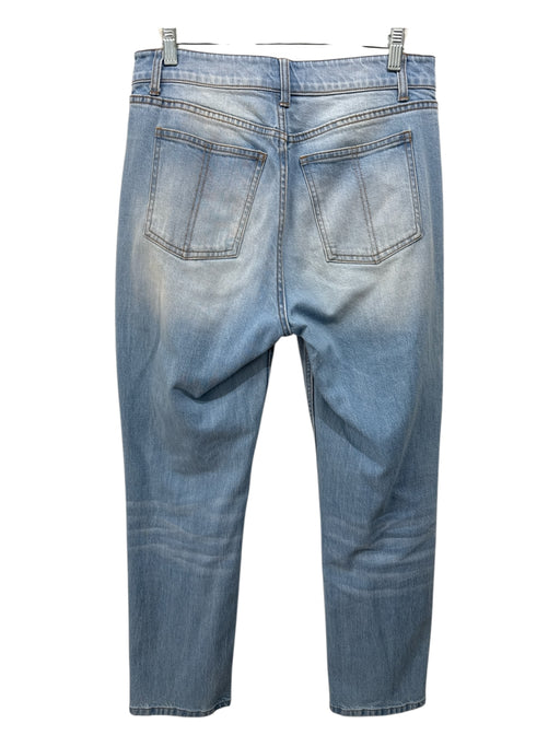 Hellessy Size 8 Light Wash & Red Cotton Blend Distressed Patchwork Jeans Light Wash & Red / 8