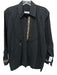 Mi Golondrina Size M Black & Tan Cotton Long Sleeve Embroidered Detail Bib Top Black & Tan / M