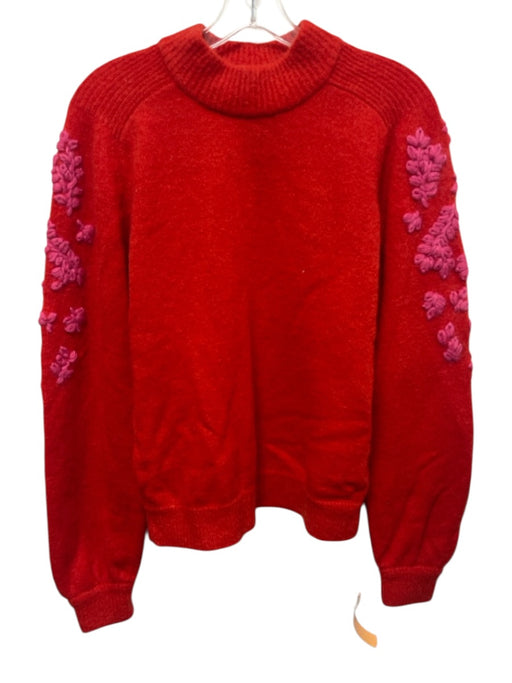 Oilily Size M Red & Pink Kid Mohair, Wool, Polyester Ribbed edges Sweater Red & Pink / M