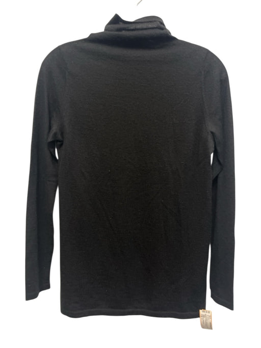 Ann Mashburn Size S Black Cashmere Long Sleeve Turtleneck Top Black / S