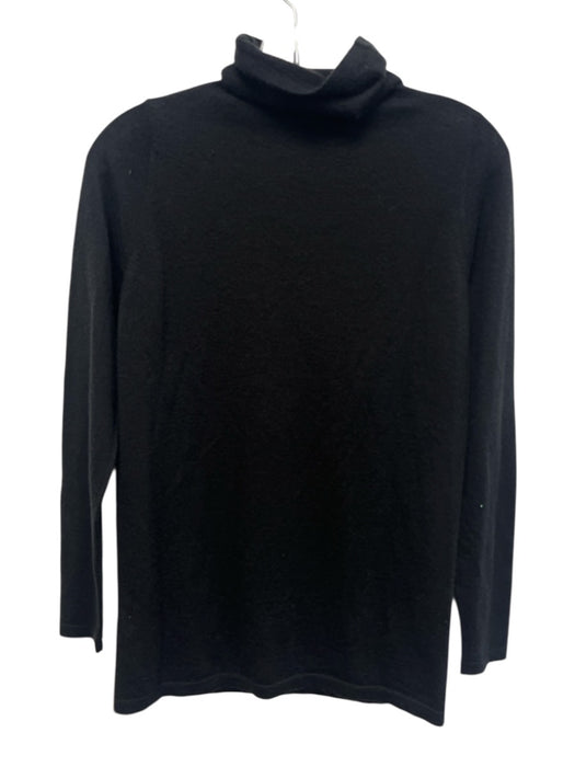 Ann Mashburn Size S Black Cashmere Long Sleeve Turtleneck Top Black / S