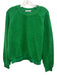 perfectwhitetee Size M Green Cotton Long Sleeve Textured Crew Neck Sweater Green / M