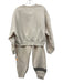 Adidas Size S/M Cream Beige & Black Cotton & Polyester Long Sleeve Pant Set Cream Beige & Black / S/M