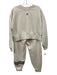 Adidas Size S/M Cream Beige & Black Cotton & Polyester Long Sleeve Pant Set Cream Beige & Black / S/M