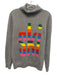 Chinti and  Parker Size L Gray & Rainbow Cashmere Long Sleeve Text Sweater Gray & Rainbow / L