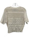 Lingua Franca Size M Cream Organic Cotton Short Sleeve Open Knit Sweater Cream / M