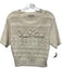Lingua Franca Size M Cream Organic Cotton Short Sleeve Open Knit Sweater Cream / M