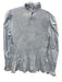Maria de la Orden Size M Light Blue Cotton Long puff sleeve Smocked Bodice Top Light Blue / M