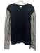 Dries Van Noten Size M Black & White Cotton Long Sleeve Stripe Sleeve Top Black & White / M