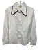 Maria de la Orden Size 38 White & Black Cotton Long Sleeve Collar Buttons Top White & Black / 38