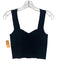 A.L.C. Size S Black Rayon & Nylon Sleeveless Stretch Knit Crop Top Black / S