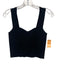 A.L.C. Size S Black Rayon & Nylon Sleeveless Stretch Knit Crop Top Black / S