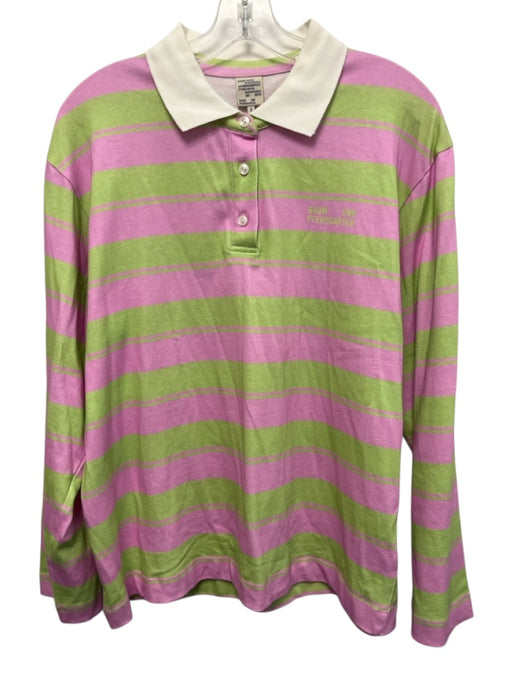 Baum und Pferdgarten Size S Pink & Green Cotton Long Sleeve Stripe Oversize Top Pink & Green / S