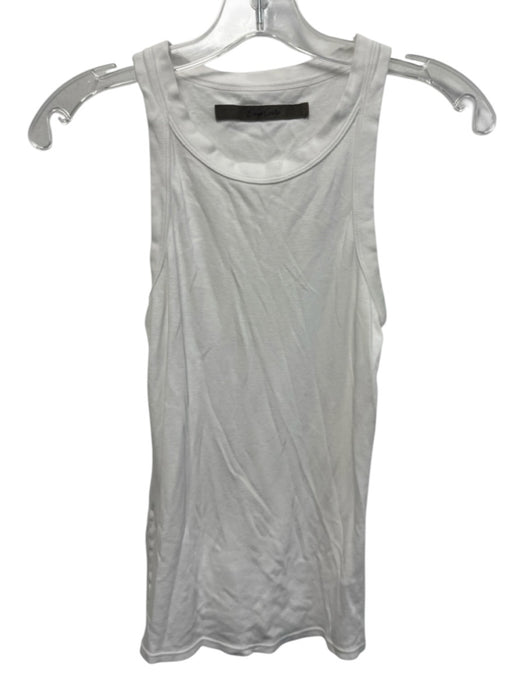 Enza Costa Size M White Pima Cotton Sleeveless Tank Top White / M