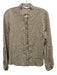 Maria de la Orden Size 38 Beige & Green Lyocell Long Sleeve Stripe Buttons Top Beige & Green / 38