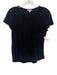 Standard James Perse Size 3 Black Cotton & Modal Short Sleeve Heathered Top Black / 3
