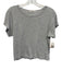 Eterne Size M Gray Cotton & Modal Short Sleeve Crop T Shirt Top Gray / M